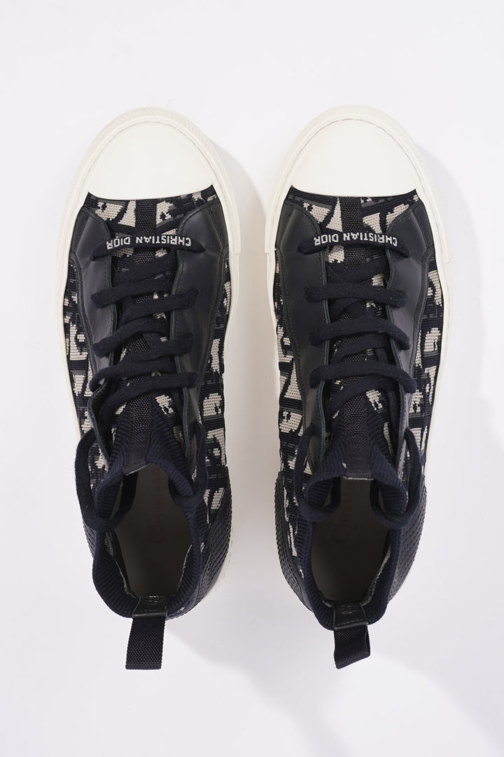 Christian Dior Womens Walk n' Dior High Top Blue / White EU 38 / UK 5