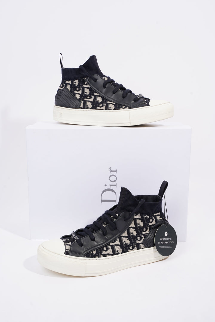 Christian Dior Womens Walk n' Dior High Top Blue / White EU 38 / UK 5