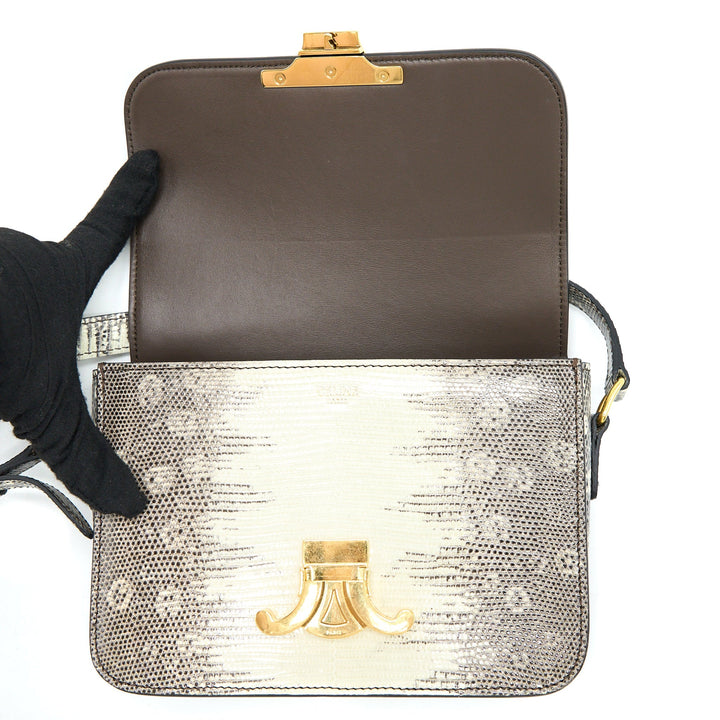 Top Quality Celine Teen Triomphe in Lizard Natural