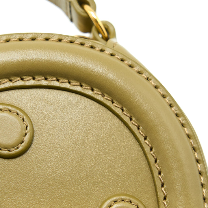 Celine Crossbody Oval Purse Calfskin Olive