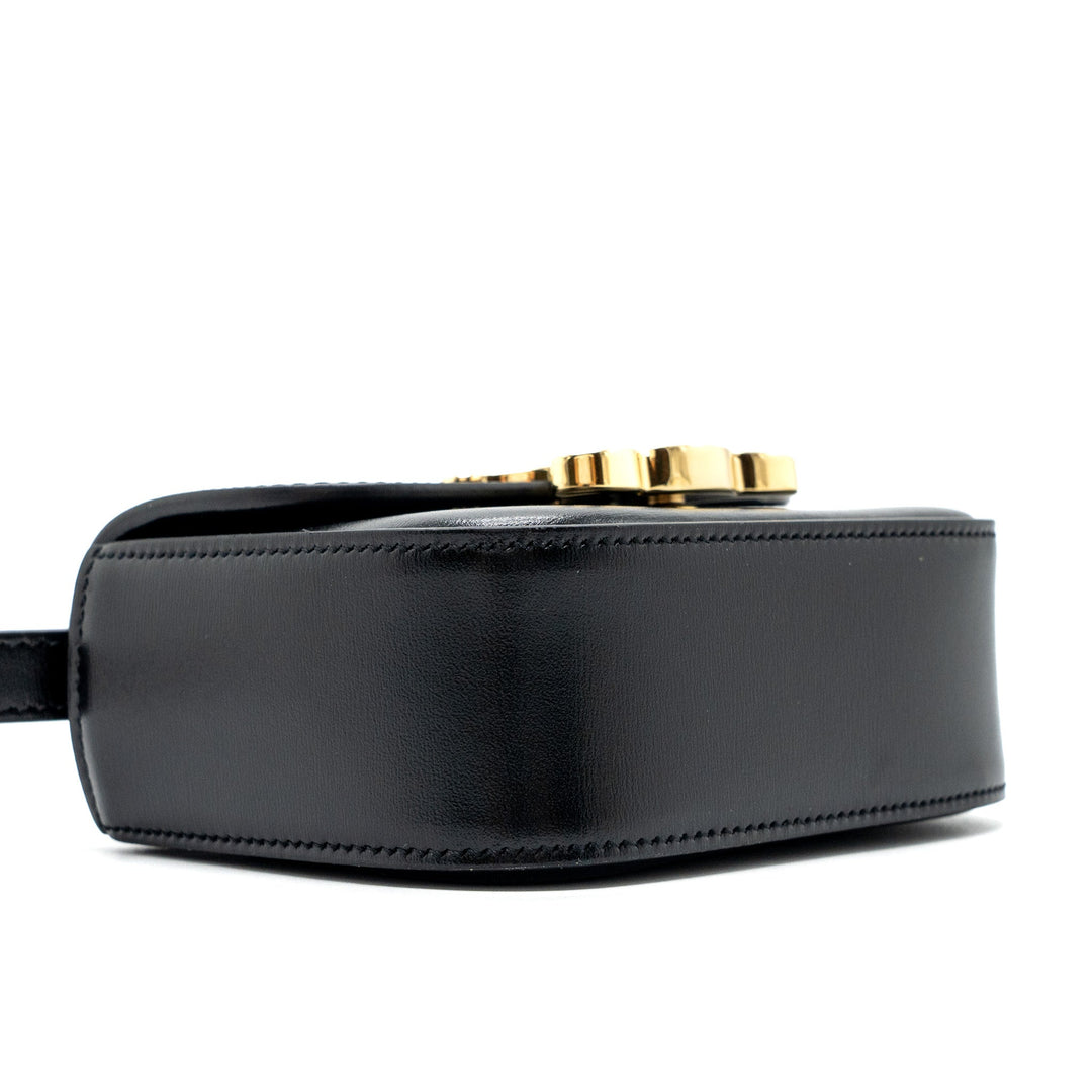 Celine Mini Claude Shiny Calfskin Black
