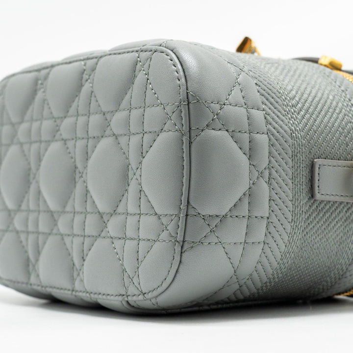 Top quality Dior Small Top quality Diortravel Vanity Case Cannage Lambskin Grey