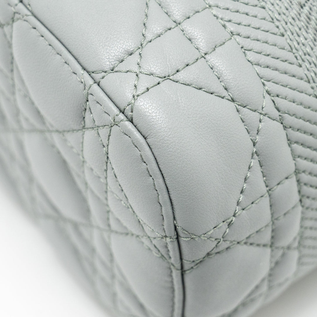 Top quality Dior Small Top quality Diortravel Vanity Case Cannage Lambskin Grey