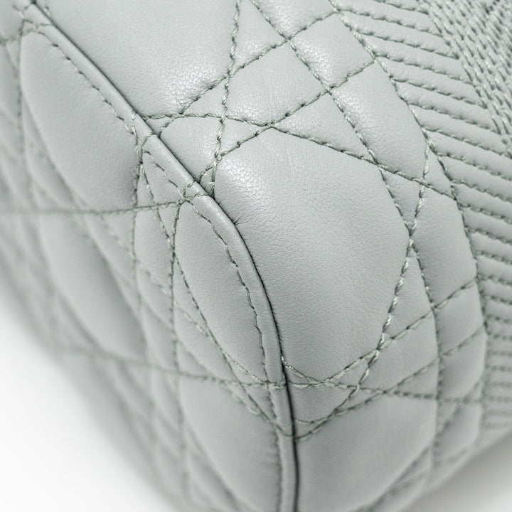 Top quality Dior Small Top quality Diortravel Vanity Case Cannage Lambskin Grey