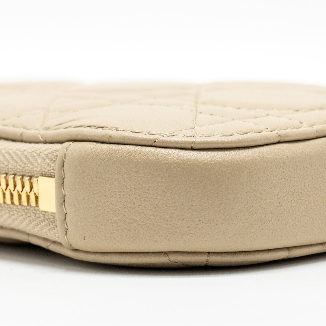 Top quality Dior Lady Top quality Dior Call'in Top quality Dior Phone Holder Cannage Lambskin Beige