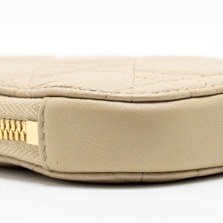 Top quality Dior Lady Top quality Dior Call'in Top quality Dior Phone Holder Cannage Lambskin Beige