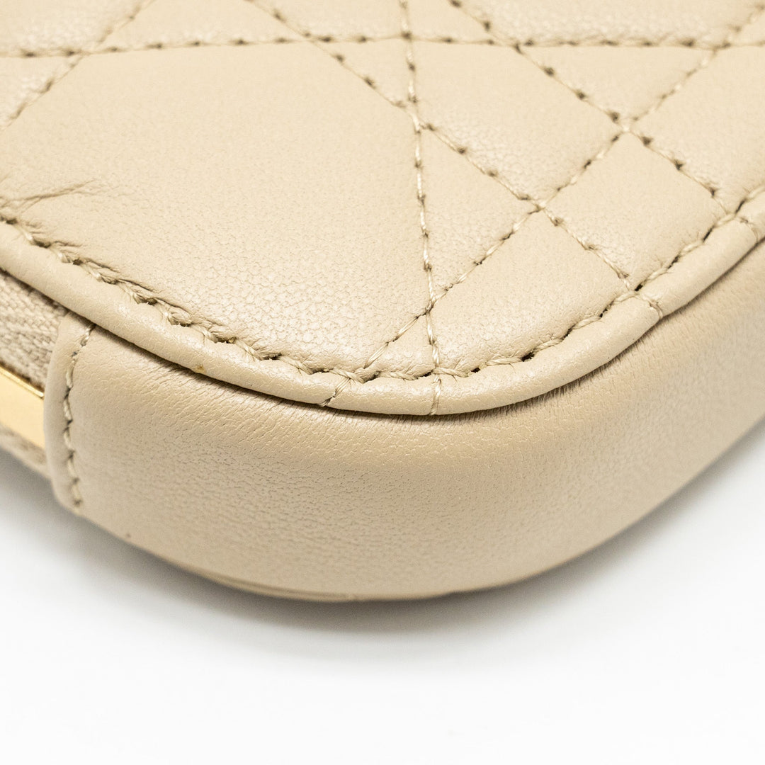 Top quality Dior Lady Top quality Dior Call'in Top quality Dior Phone Holder Cannage Lambskin Beige