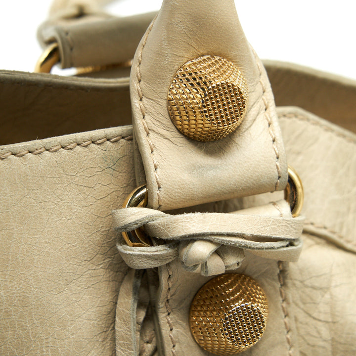 Top Quality Balenciaga Giant City Bag Beige GHW