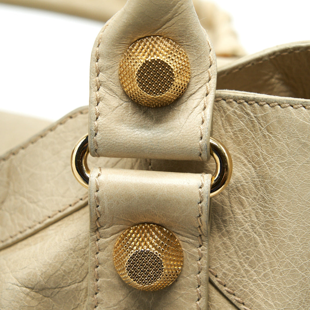 Top Quality Balenciaga Giant City Bag Beige GHW