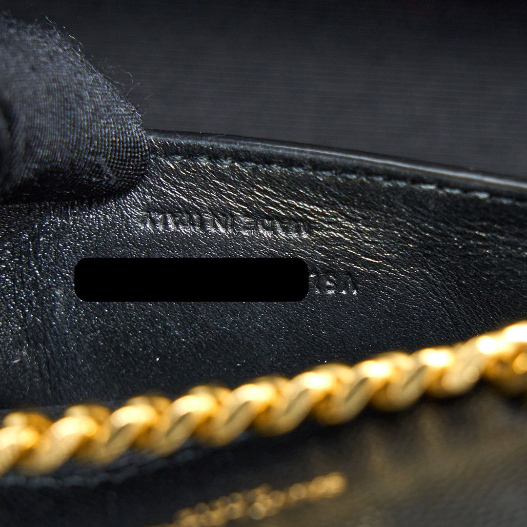 Saint Laurent Small Kate Bag Grained Calfskin Black GHW