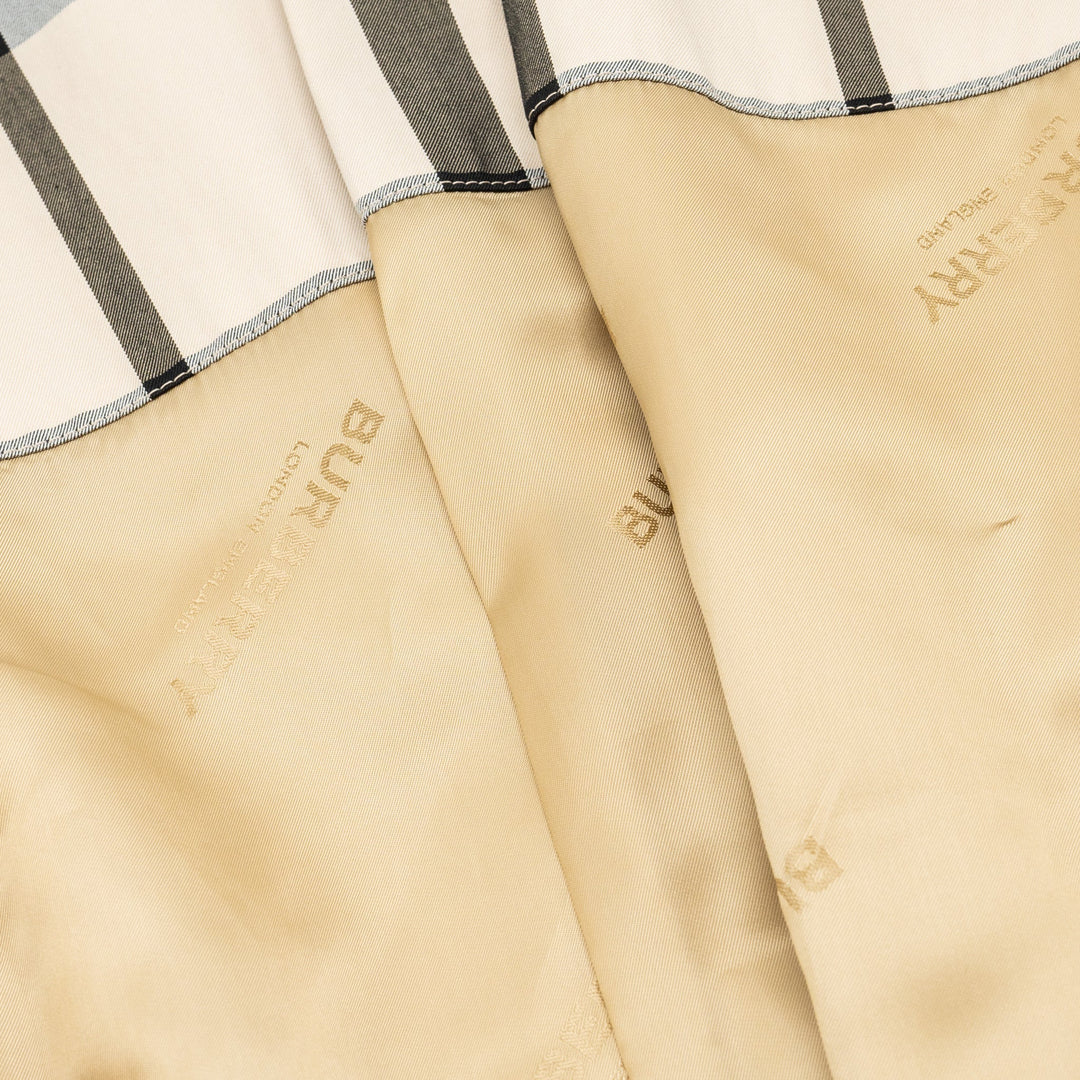 Burberry Size 4 Check Panel Mid-Length Trench Coat