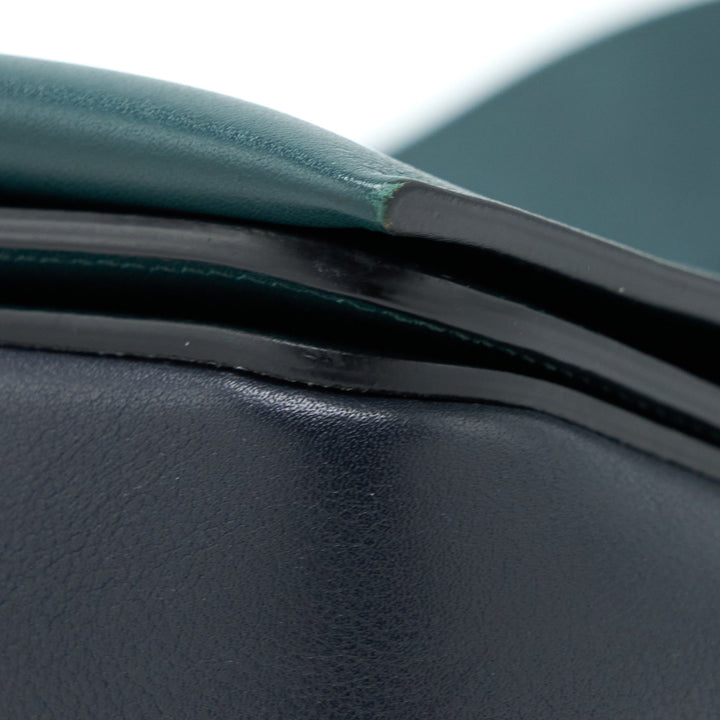 Celine Frame Bag Calfskin Navy/Dark Green
