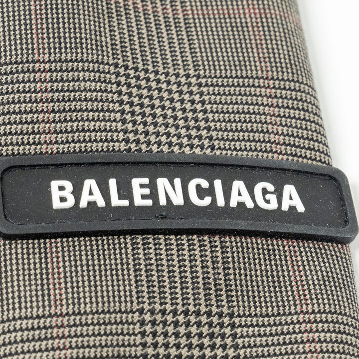 Top Quality Balenciaga Size 42 Checked Single-Breasted Blazer Wool Dark Grey