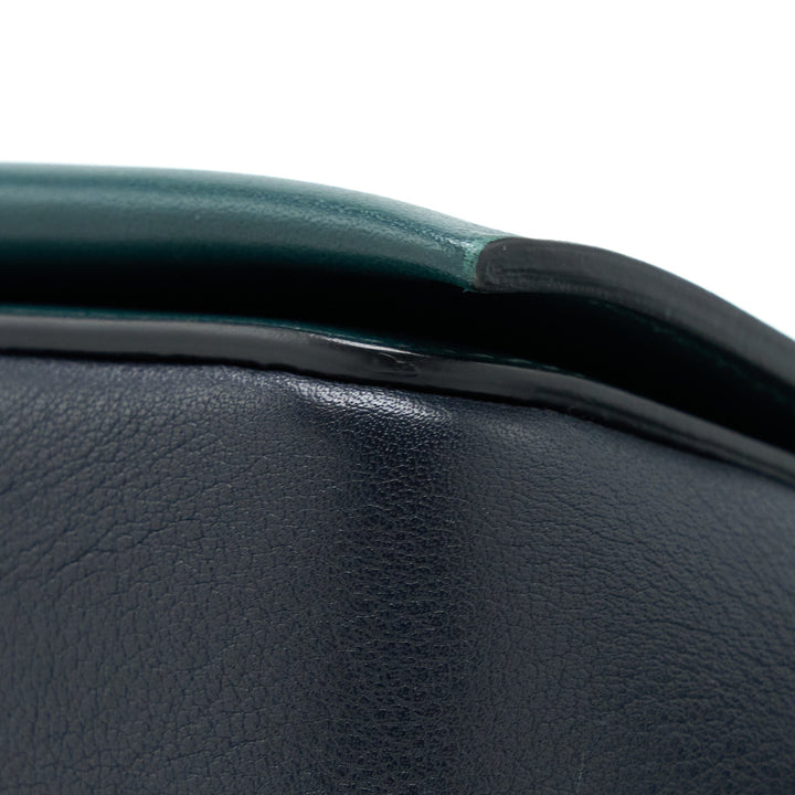 Celine Frame Bag Calfskin Navy/Dark Green