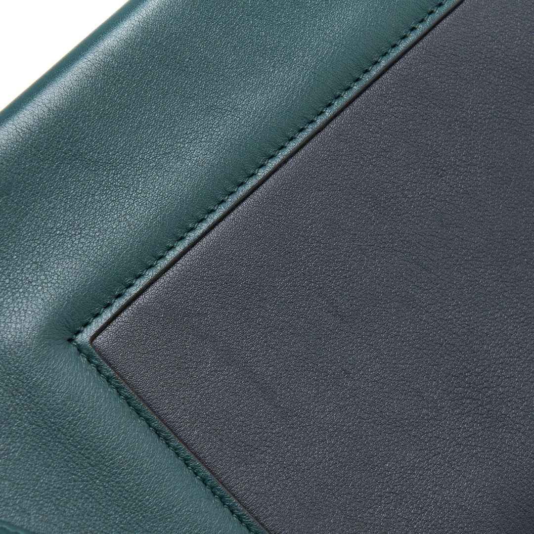 Celine Frame Bag Calfskin Navy/Dark Green