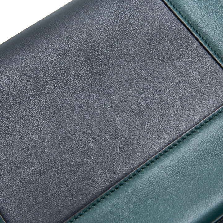 Celine Frame Bag Calfskin Navy/Dark Green
