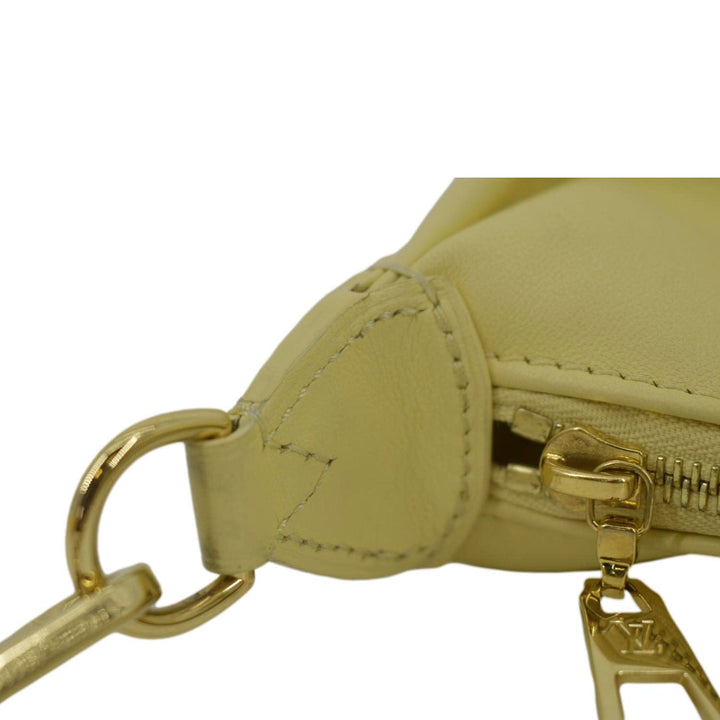 LOUIS VUITTON Over The Moon Bubblegram Calf Leather Crossbody Bag Banana Yellow