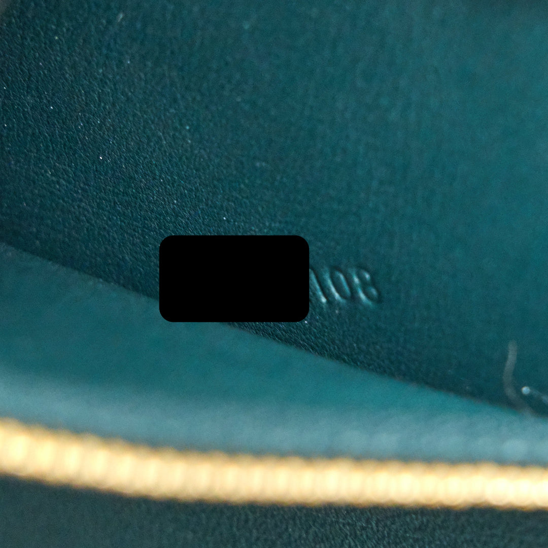 Celine Frame Bag Calfskin Navy/Dark Green