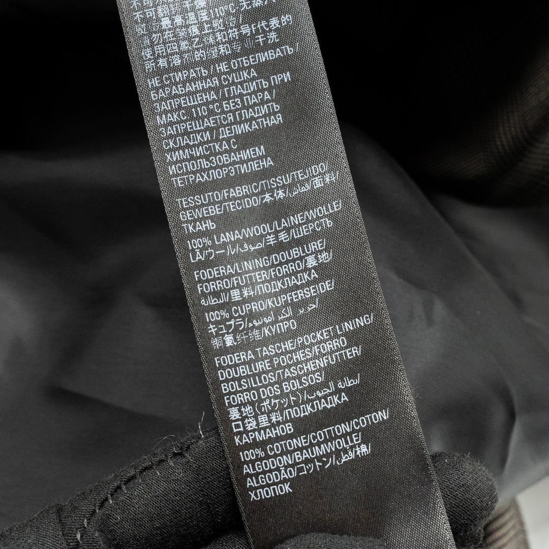 Top Quality Balenciaga Size 42 Checked Single-Breasted Blazer Wool Dark Grey