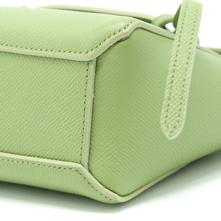 Top Quality Celine Pico Belt Bag Grained Calfskin Light Green