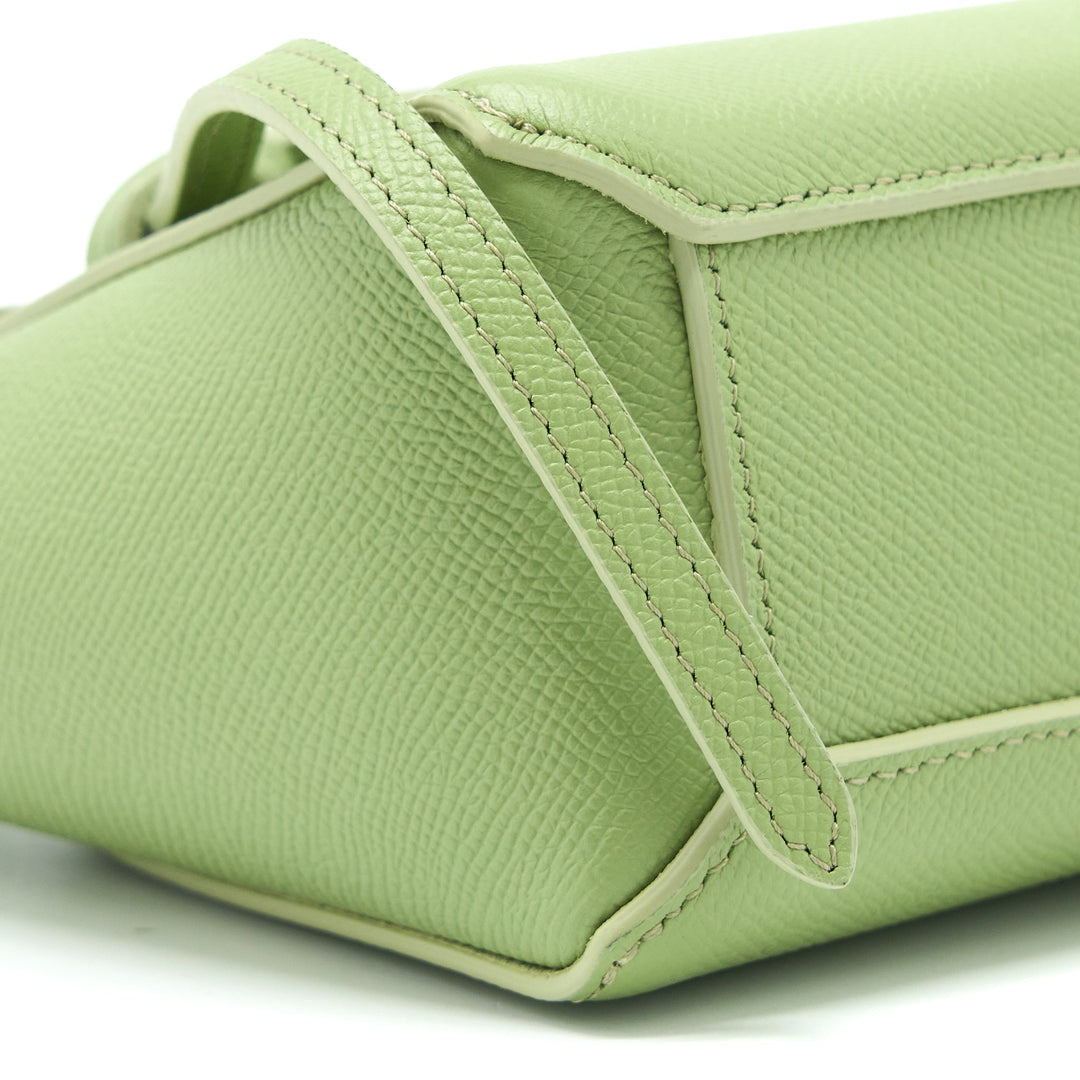 Celine Pico Belt Bag Grained Calfskin Light Green