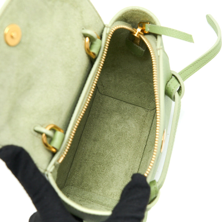 Celine Pico Belt Bag Grained Calfskin Light Green