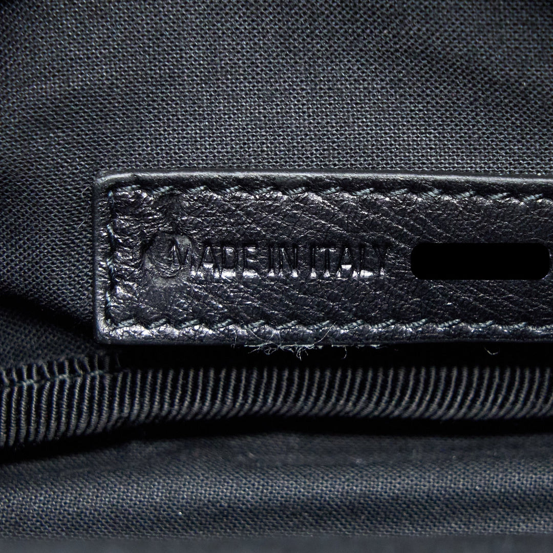Top Quality Balenciaga Graffiti Waist Bag Leather Black Ruthenium Hardware