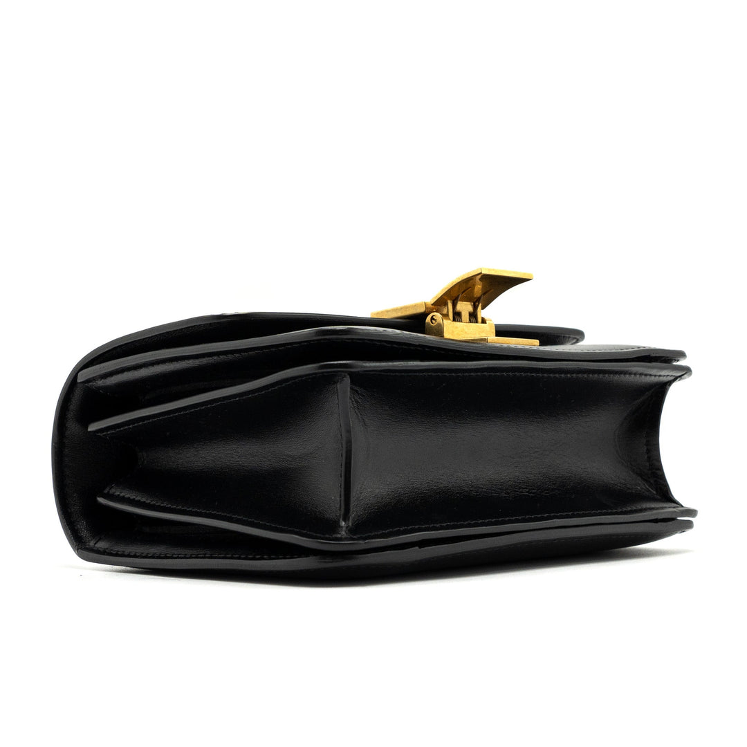 Celine mini classic box bag calfskin black
