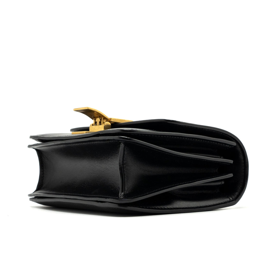 Celine mini classic box bag calfskin black