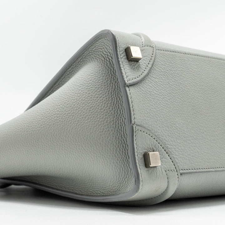 Celine Micro Luggage Bag Calfskin Light Grey