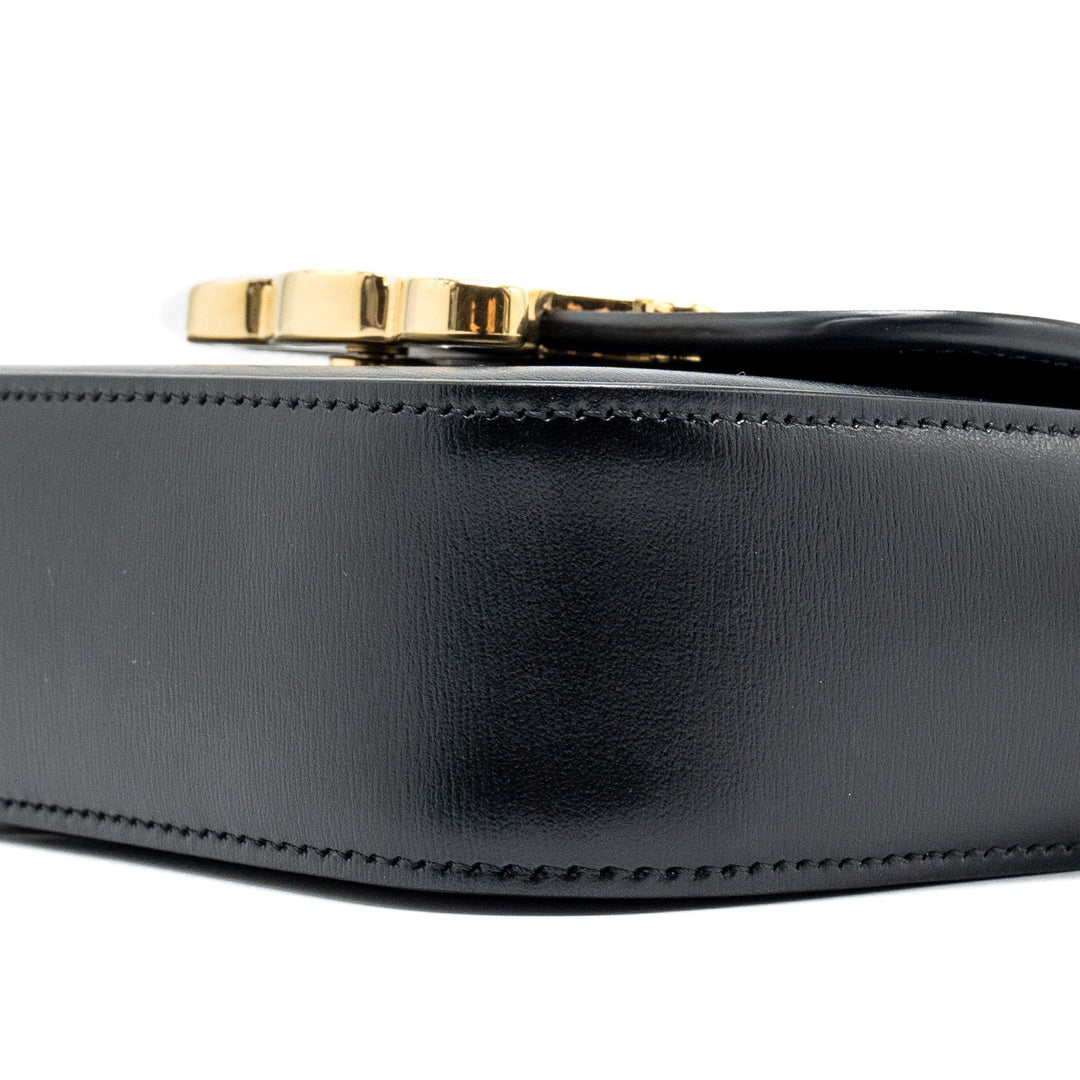 Celine Mini Triomphe Shiny Calfskin Black