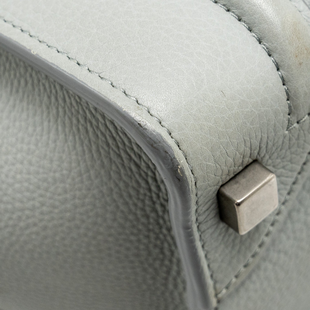 Celine Micro Luggage Bag Calfskin Light Grey