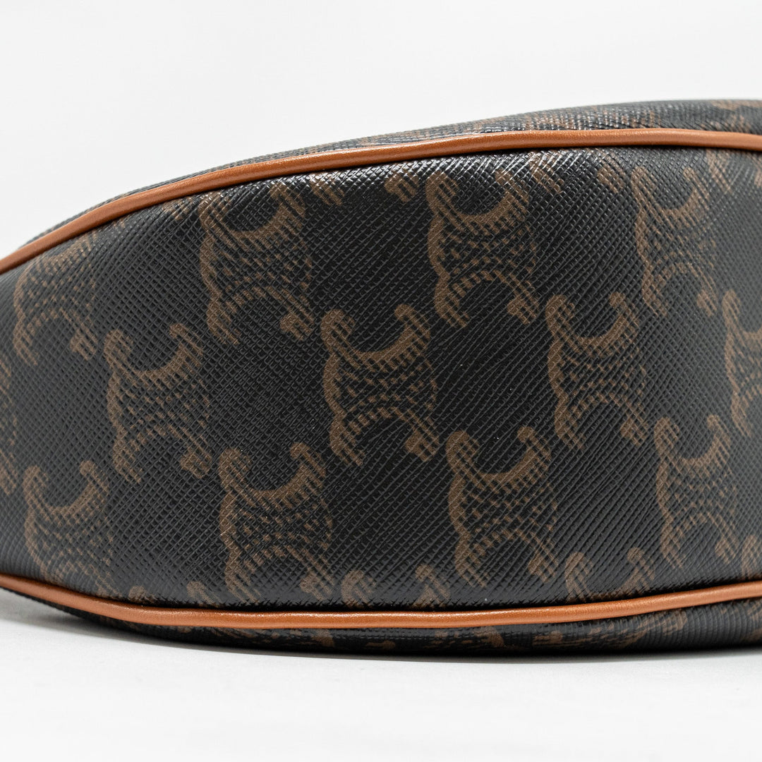 Celine AVA Bag Triomphe Canvas / Calfskin Tan