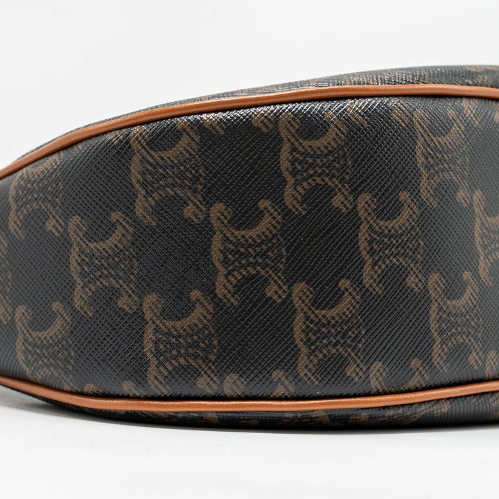 Celine AVA Bag Triomphe Canvas / Calfskin Tan