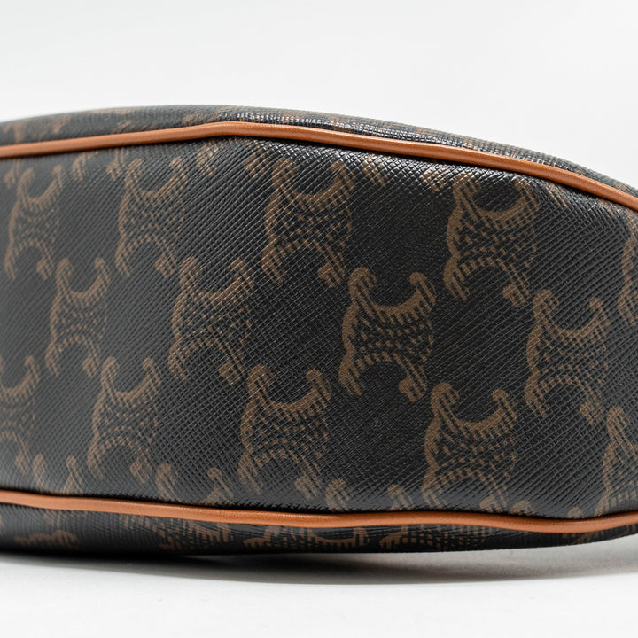 Celine AVA Bag Triomphe Canvas / Calfskin Tan