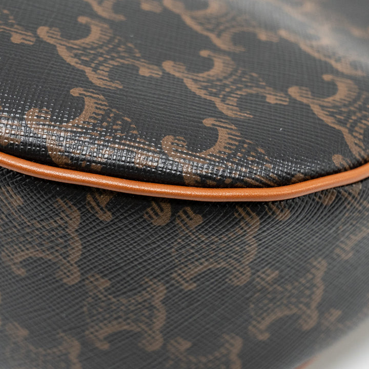 Celine AVA Bag Triomphe Canvas / Calfskin Tan