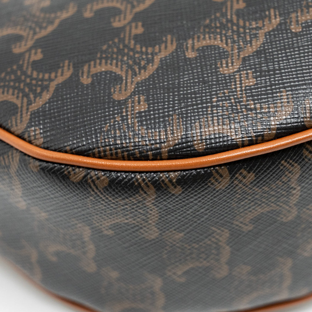 Celine AVA Bag Triomphe Canvas / Calfskin Tan