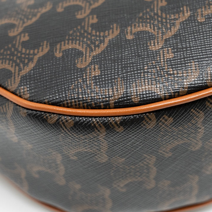 Celine AVA Bag Triomphe Canvas / Calfskin Tan