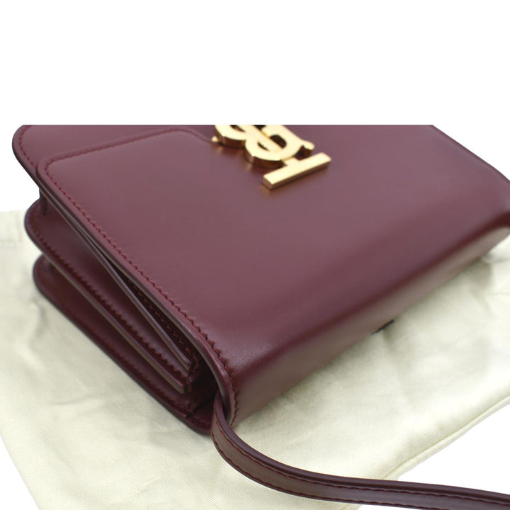 BURBERRY Tb Lola Leather Shoulder Bag Red