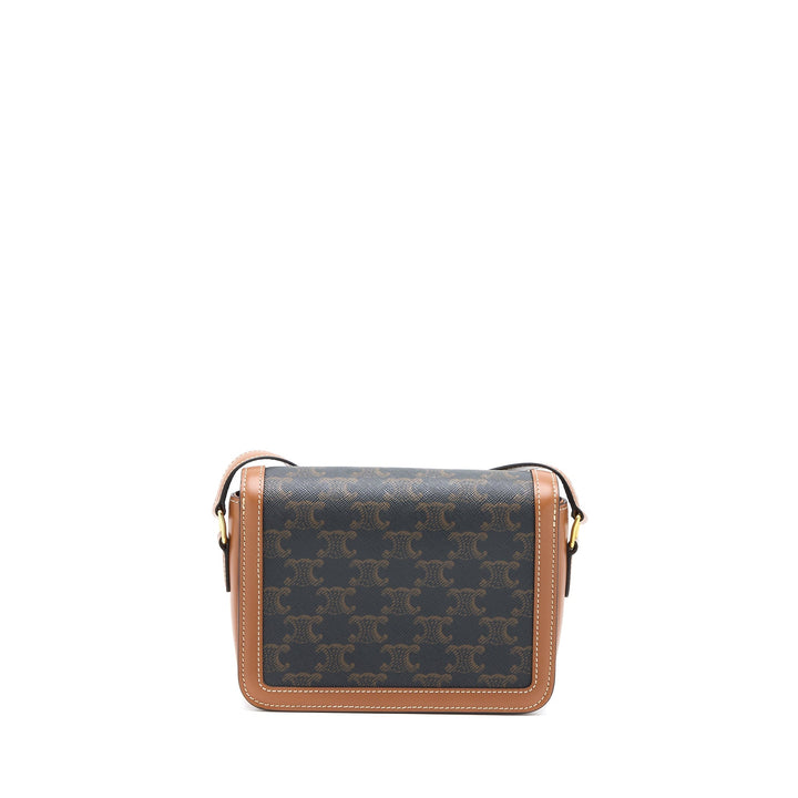 Top Quality Celine Teen Triomphe Bag In Triomphe Canvas And Calfskin