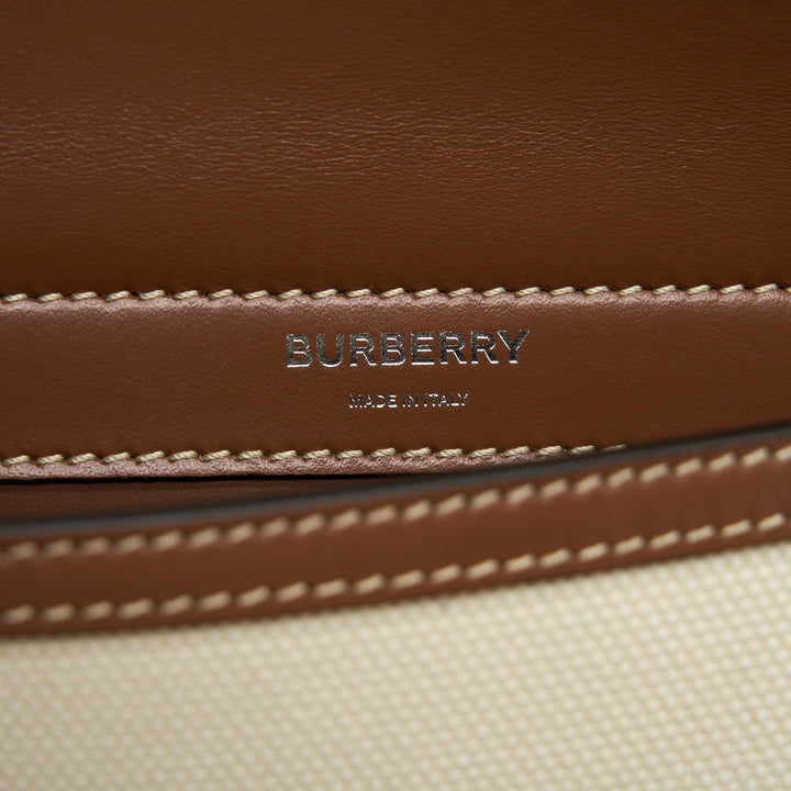 Burberry Canvas/ leather Beige mini Crossbody bag