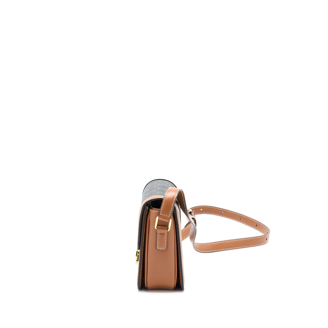 Top Quality Celine Teen Triomphe Bag In Triomphe Canvas And Calfskin
