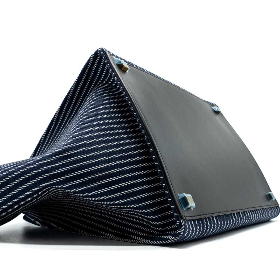 Celine phantom luggage bag canvas /  leather dark blue / black