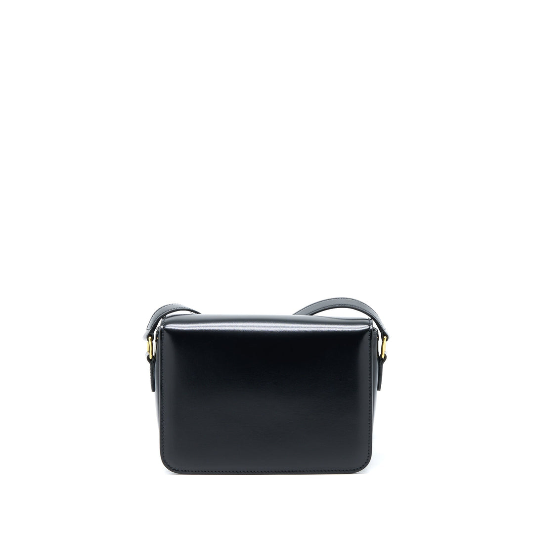Top Quality Celine Teen Triomphe Bag In Shiny Calfskin Black