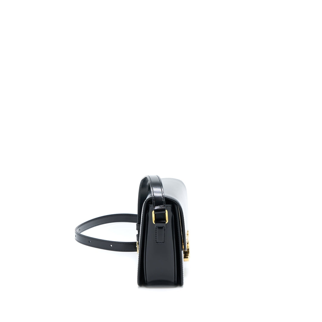 Top Quality Celine Teen Triomphe Bag In Shiny Calfskin Black
