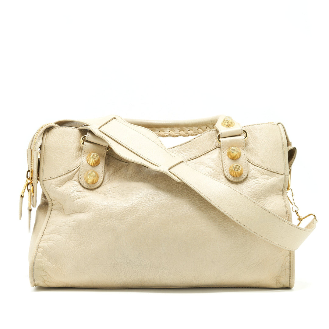Top Quality Balenciaga Giant City Bag Beige GHW
