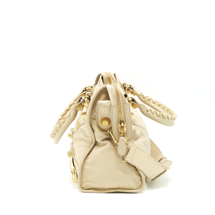Top Quality Balenciaga Giant City Bag Beige GHW