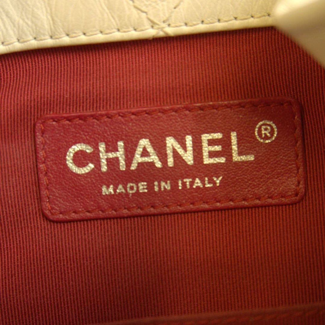 Top Quality Chanel Gabrielle Small Quilted Aged Calfskin Leather Backpack Bag White
