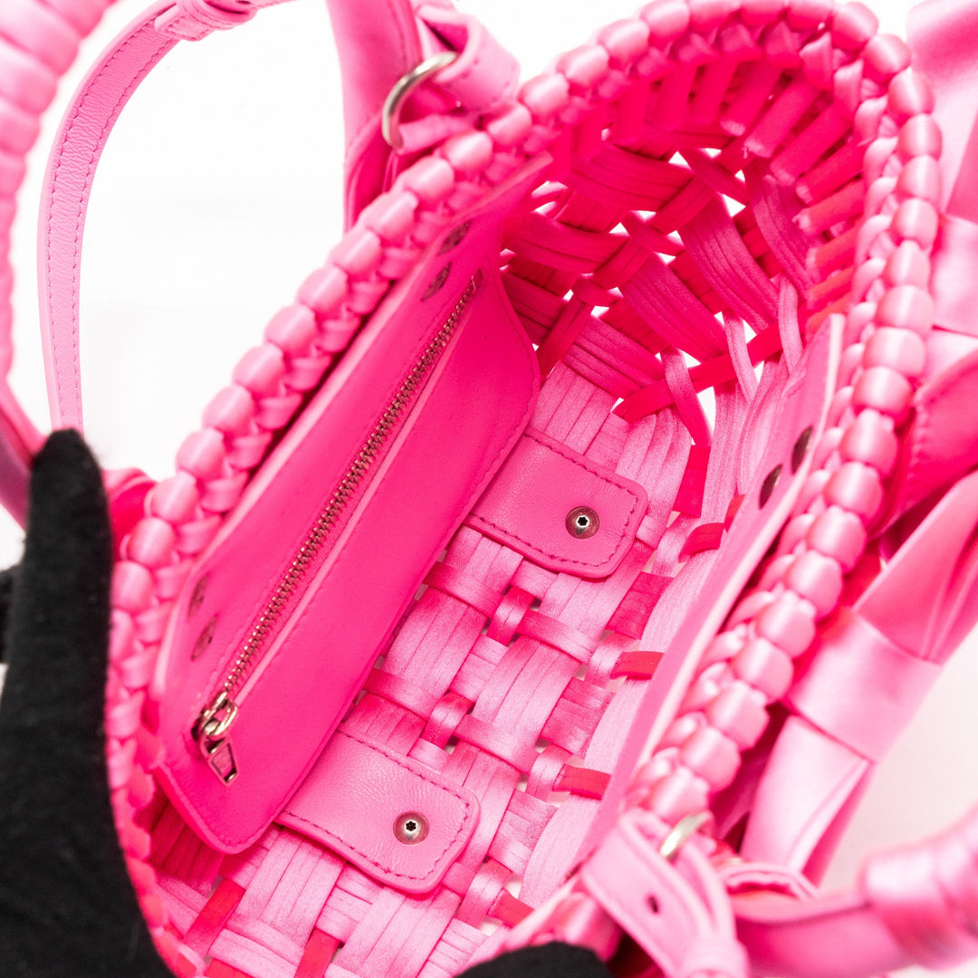 Top Quality Balenciaga Mini Tote Bag 2023s Valentine’s day Limited Edition Fabric Pink SHW
