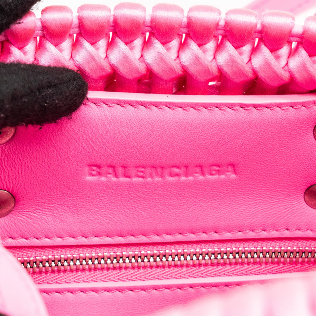 Top Quality Balenciaga Mini Tote Bag 2023s Valentine’s day Limited Edition Fabric Pink SHW